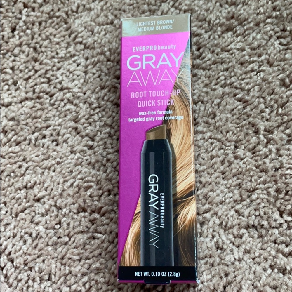 Gray away lightest brown/medium blonde